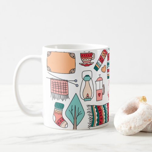 Hygge Red White Mug