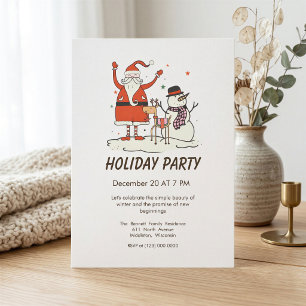 Hygge Santa Holiday Party Invitation