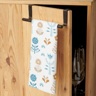 Hygge Scandinavian Nordic Folk art Cozy Christmas Kitchen Towel
