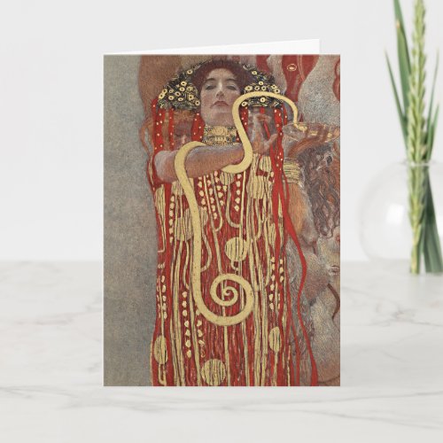 Hygieia by Gustav Klimt Vintage Art Nouveau Card