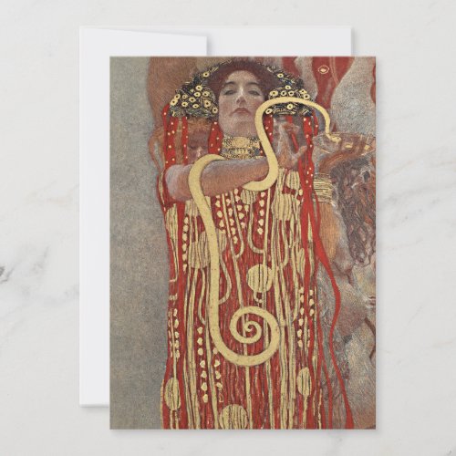 Hygieia by Gustav Klimt Vintage Art Nouveau Invitation