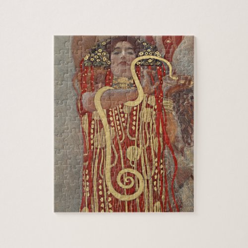 Hygieia by Gustav Klimt Vintage Art Nouveau Jigsaw Puzzle