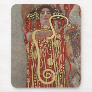 Hygieia by Gustav Klimt, Vintage Art Nouveau Mouse Pad