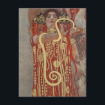 Hygieia by Gustav Klimt, Vintage Art Nouveau Postcard<br><div class="desc">Hygieia (c. 1901) by Gustav Klimt is a vintage Victorian Era Symbolism painting featuring the Greek goddess of hygiene, health, cleanliness, and sanitation along with the Aesculapian snake around her arm and the cup of Lethe in her hand. Hygieia is part of one of three paintings known as “The Faculty...</div>