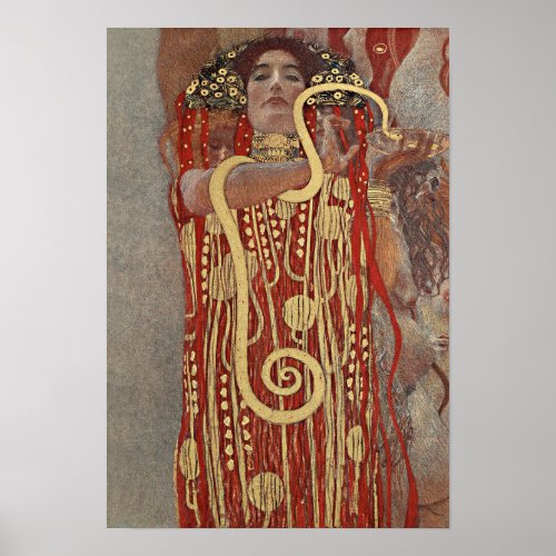 Hygieia by Gustav Klimt Vintage Art Nouveau Poster
