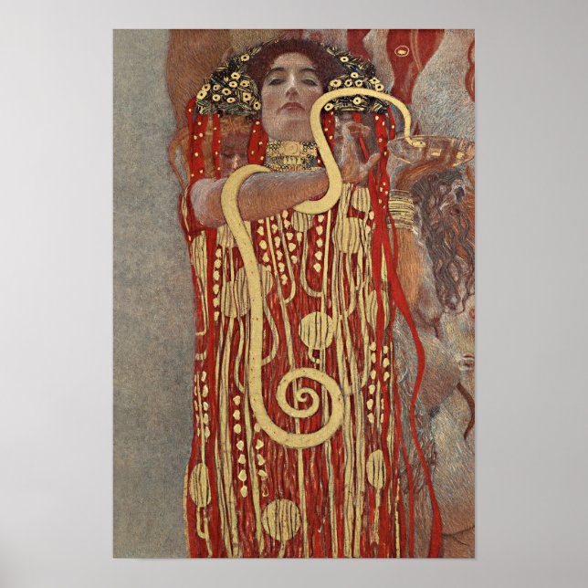 Hygieia by Gustav Klimt, Vintage Art Nouveau Poster (Front)
