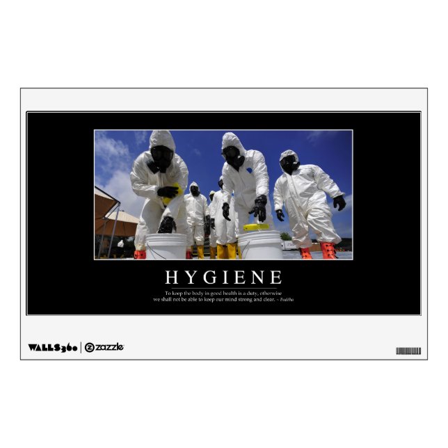 Hygiene: Inspirational Quote Wall Decal (Front)