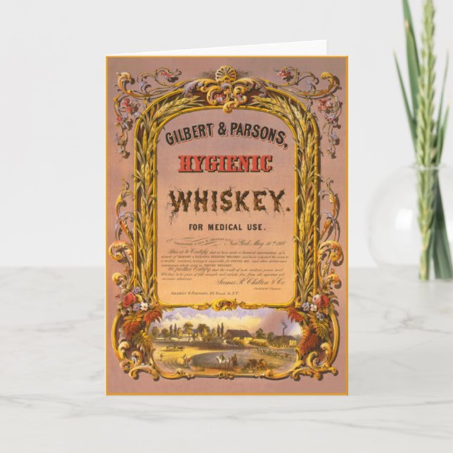 Hygienic Whiskey: 1860 - Greeting Card (Front)