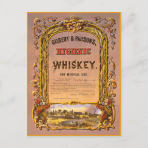 Hygienic Whiskey: 1860 - Postcard
