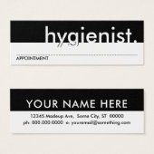 hygienist. (appointment card) (Front & Back)