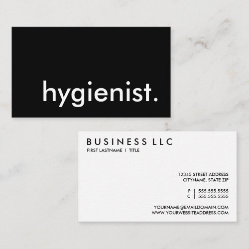 hygienist. business card