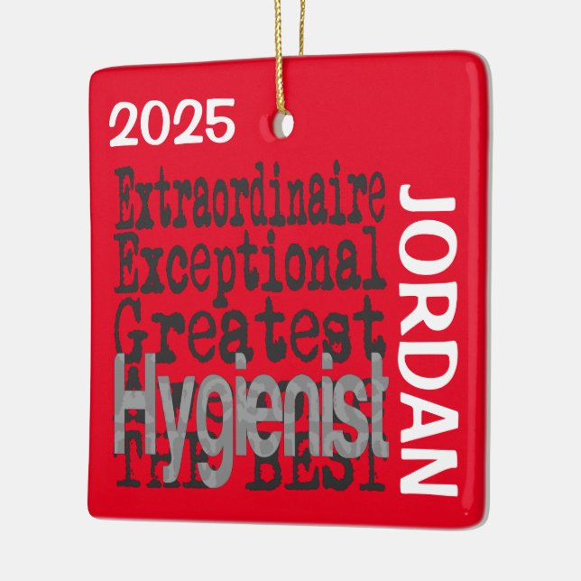 Hygienist Extraordinaire CUSTOM Ceramic Ornament (Left)