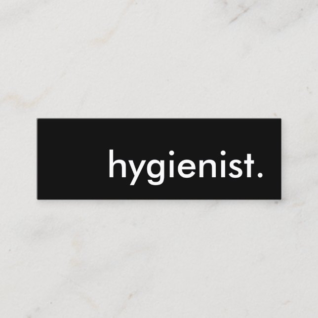 hygienist. mini business card (Front)