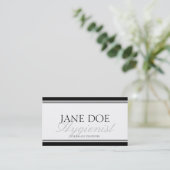 Hygienist Silver Script Business Card (Standing Front)