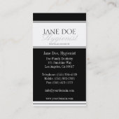 Hygienist Silver Script Business Card (Back)