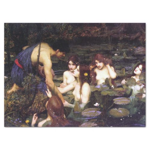 Hylas and the Nymphs by J W Waterhouse Decoupage Tissue Paper