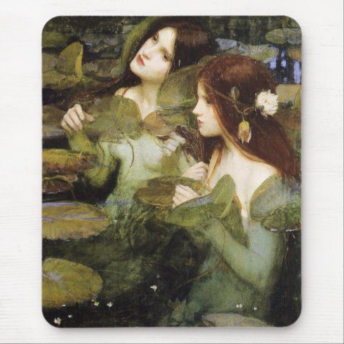 Hylas and the Nymphs detail by John W Waterhouse Mouse Pad
