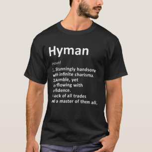Hyman Definition Personalized Name Funny Birthday T-Shirt