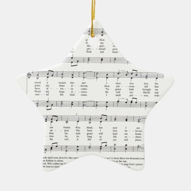 Hymn - Amazing Grace Ceramic Ornament (Front)