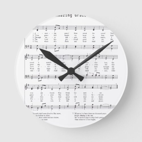 Hymn _ Amazing Grace Round Clock