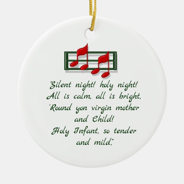 Hymn Ornament "Silent Night" Christmas (Front)