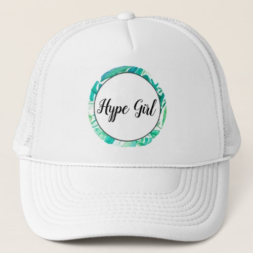 Hype Girl Tropical Bachelorette Theme Trucker Hat