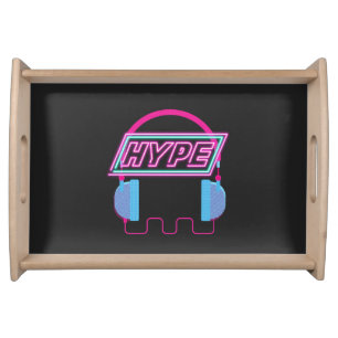 hype headphones music lover serving tray