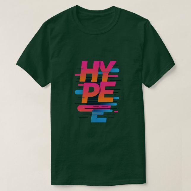 HYPE MODE – Retro Vapor Rush T-Shirt (Design Front)
