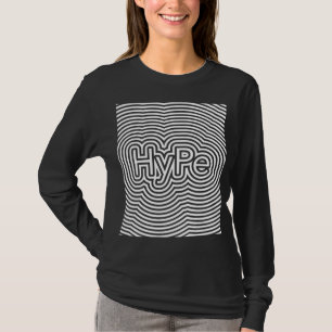 Hype optical illusion op art minimal white lines T-Shirt