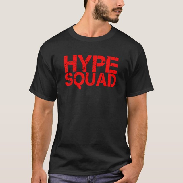 Hype Squad red distressed big game logo T Shirt (Front)