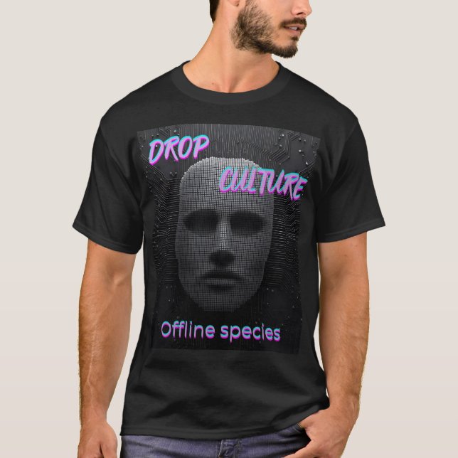 Hype Streetwear Unisex Black T-shirt Drop Mask (Front)