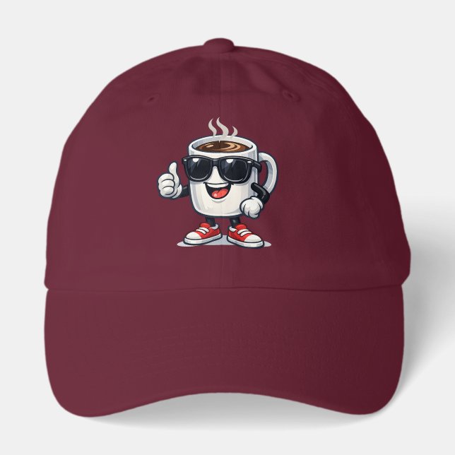 Hyped Up Coffee Cup Hat (Front)