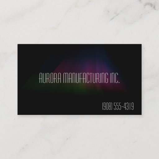 Customizable Hyper Black Collection: Dark Aurora Business Card