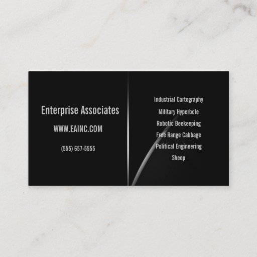 Customizable Hyper Black Collection: Horizon Arc Business Card