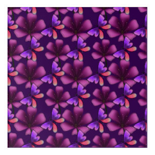 Hyper-Bloom Purple Butterfly: Dark Maximalist Flor Acrylic Print