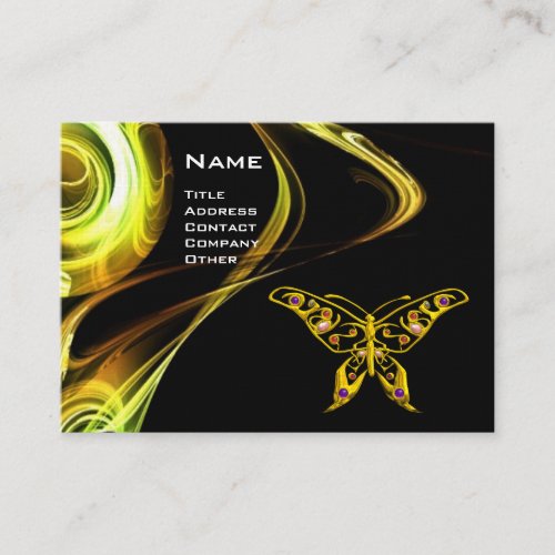 HYPER BUTTERFLY_ bright  brown black yellow white Business Card