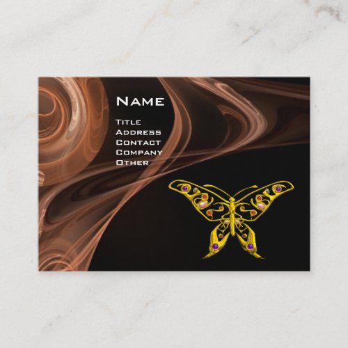 HYPER BUTTERFLY_ bright  brown black yellow white Business Card