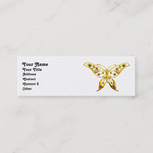 HYPER BUTTERFLYgold metallic paper Mini Business Card