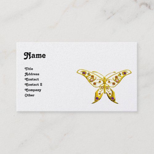 HYPER BUTTERFLY pearl  paperwhite Business Card