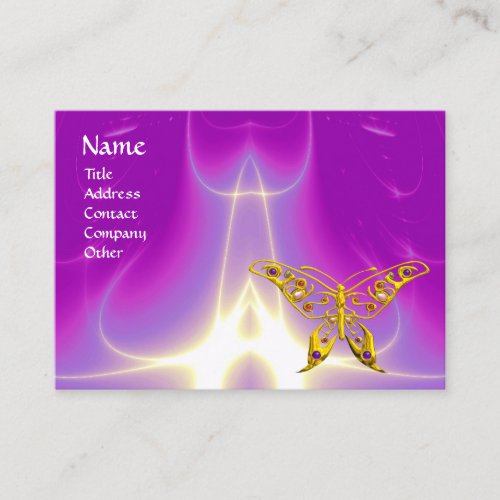 HYPER BUTTERFLY PinkPurpleViolet Light Wave Business Card