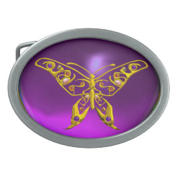 HYPER BUTTERFLY,purple amethyst Belt Buckle