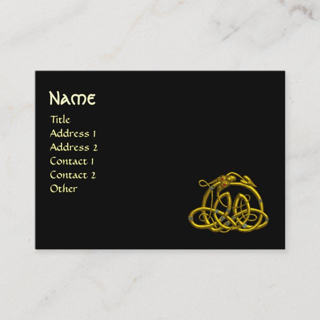 HYPER DRAGON ,black Business Card (Front)