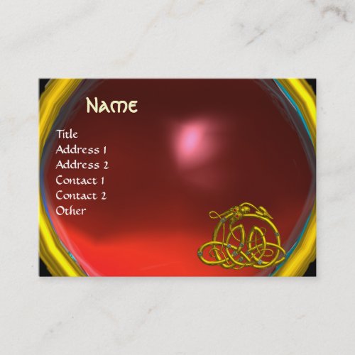 HYPER DRAGON RUBY  bright red pink Business Card