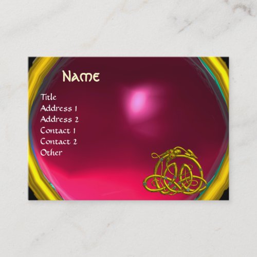 HYPER DRAGON RUBY  bright red pink Business Card