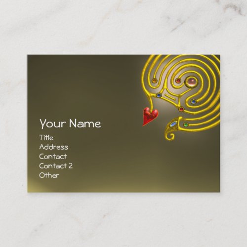 HYPER LABYRINTH AGATE red yellow grey Business Card
