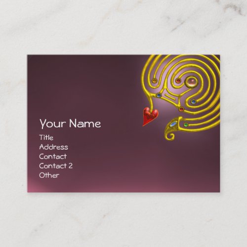 HYPER LABYRINTH AMETHYST red yellow purple pink Business Card