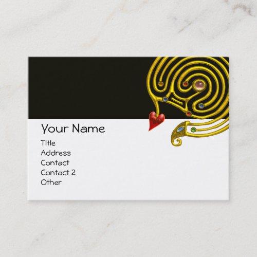 HYPER LABYRINTH black and white Business Card