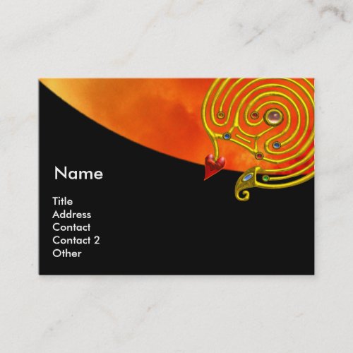 HYPER LABYRINTH  black red yellow clouds Business Card