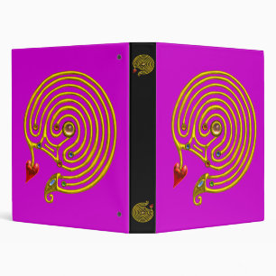 HYPER LABYRINTH ,black yellow,violet purple Binder