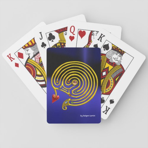HYPER LABYRINTH blue black Poker Cards